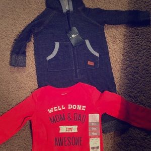 2 Baby Boy Onesies for $12